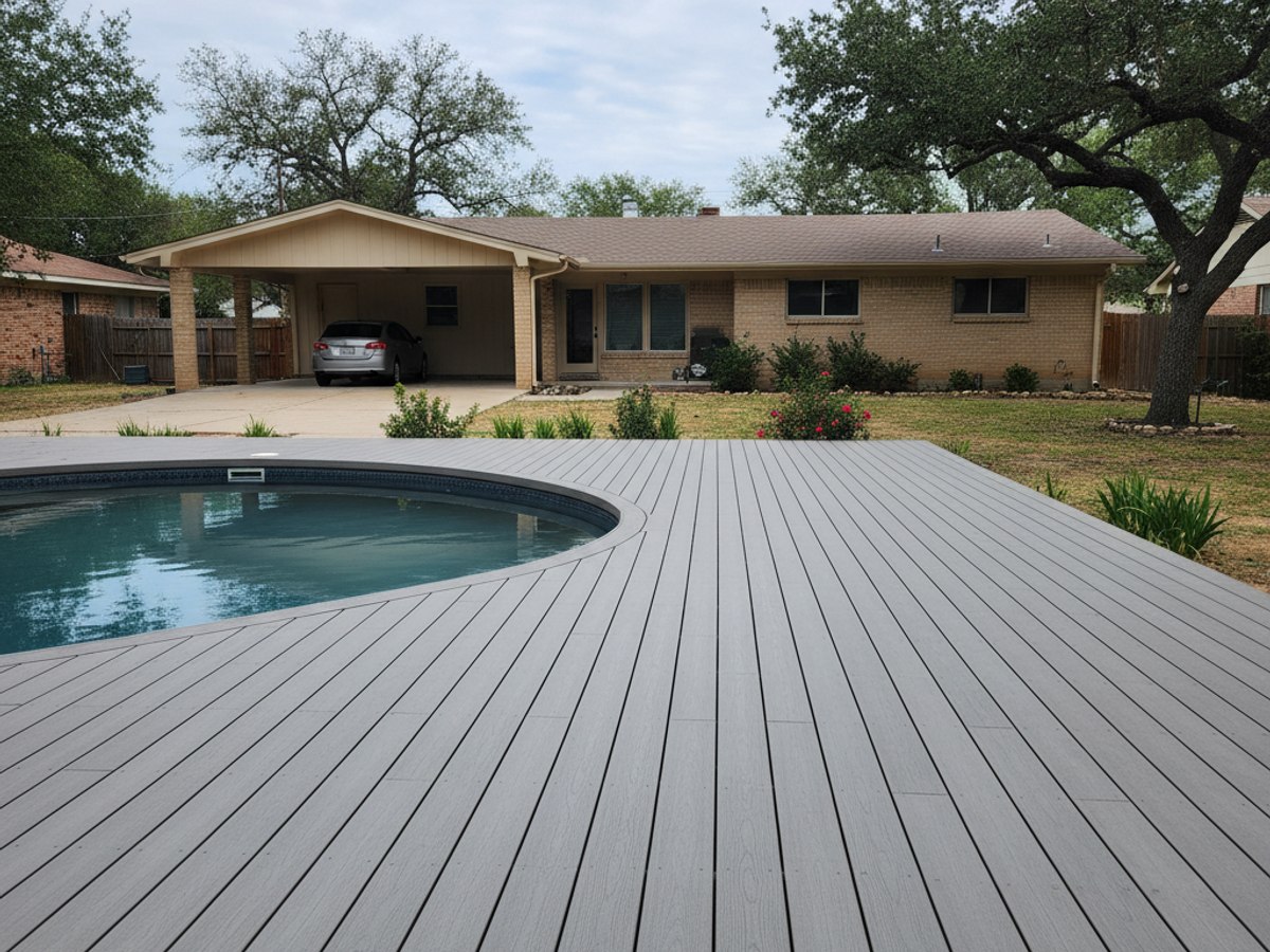 Composite Decking Installation completed by Oasis Deck in Horizon City, TX