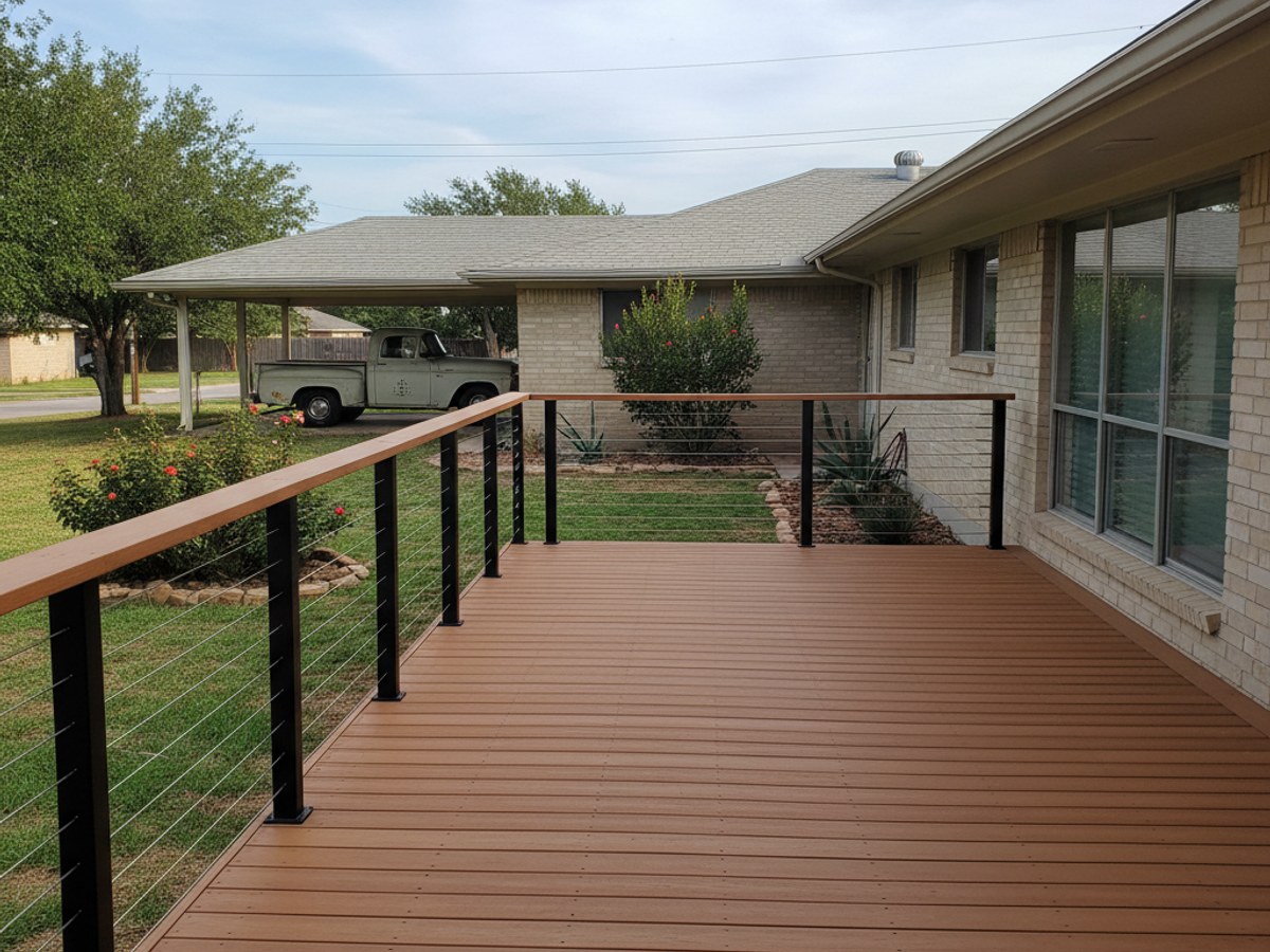 Deck Staining & Sealing completed by Oasis Deck in San Elizario, TX