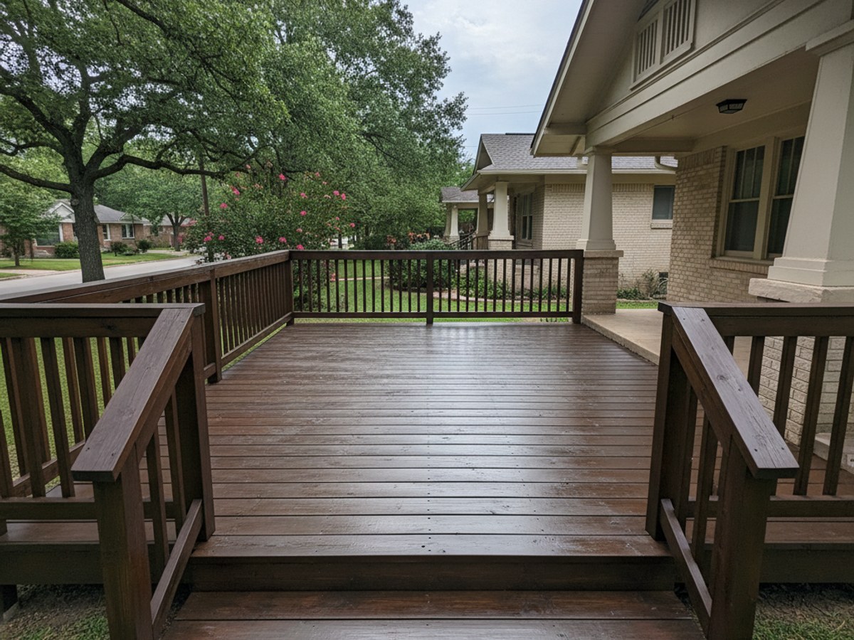Custom Deck Design completed by Oasis Deck in Vinton, TX